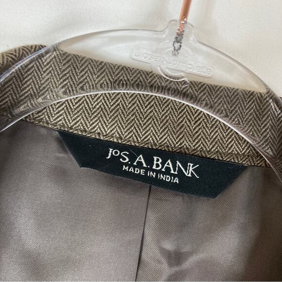 Jos. A. Bank | Brown Silk Camel Hair Mens Suit Jacket Size 44R - Picture 4 of 7